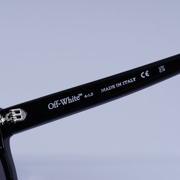Off-White OERI143 LINCOLN 1007 Sunglasses Black Square Frame, Grey Lenses - Picture 7 of 10